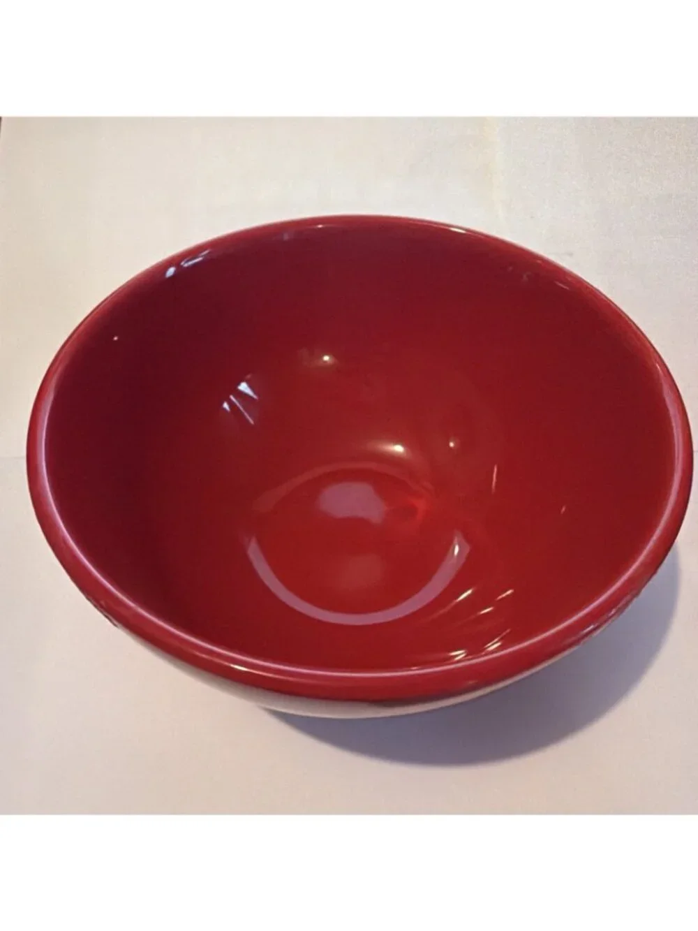 Pier 1 Red Coupe Stoneware Cereal Bowl China Set of 2 Excellent Pre-owned Cond.